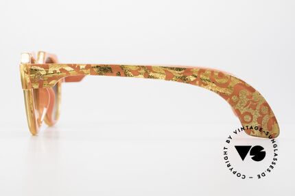 Christian LaCroix 7317 90's Ladies Designer Shades, or like an amber mosaic; decorated with gold leaf, Made for Women
