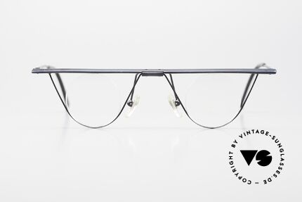 GMC 6600 Rimless Art Glasses Bauhaus, sophisticated rimless spectacles in dark-blue/black, Made for Men and Women