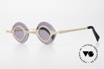 Theo Belgium Culte Crazy Vintage Ladies Shades, extraordinary 90s sunglasses in top-quality; art object, Made for Women