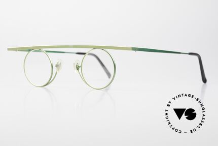 Theo Belgium Tawa Extraordinary 90's Glasses, the frame shines in two different shades of green, Made for Men and Women