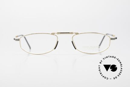Daniel Swarovski S085 Folding Eyeglasses 23kt Gold, foldable men's luxury reading eyeglasses from 2004, Made for Men