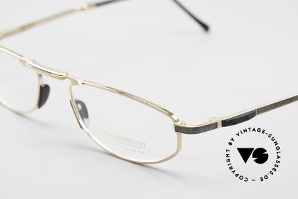Daniel Swarovski S085 Folding Eyeglasses 23kt Gold, lightweight (18gram only) = very pleasant to wear, Made for Men