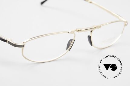 Daniel Swarovski S085 Folding Eyeglasses 23kt Gold, unworn rarity (like all our vintage reading eyewear), Made for Men
