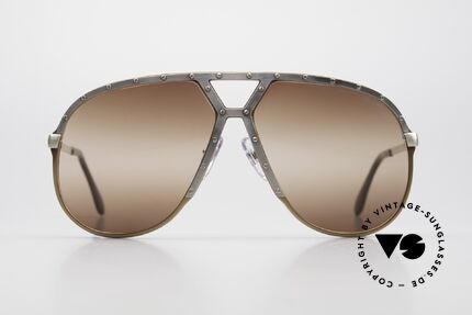 Alpina M1 Double Gradient Brown Lens, LIMITED EDITION in peach-metallic / antik-silver, Made for Men