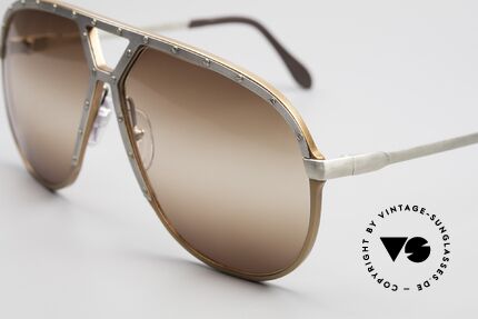 Alpina M1 Double Gradient Brown Lens, iconic 80's fashion accessory; Stevie Wonder style, Made for Men