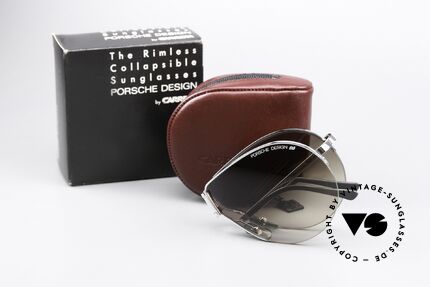 Porsche 5628 Rare 80's Folding Shades, brown-gradient PORSCHE DESIGN sun lenses, 100% UV, Made for Men