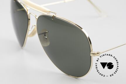 Ray Ban Outdoorsman II B&L USA Shades 80's Aviator, gold frame with B&L mineral lenses in G-15 green, Made for Men