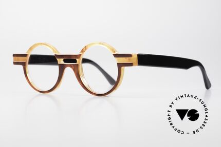 Theo Belgium Tsukat Round Designer Frame 1992, made for the avant-garde, individualists, trend-setters, Made for Men and Women