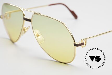 Cartier Vendome Laque - M 80's 90's Luxury Sunglasses, with extremely RARE customized sun lenses (100% UV), Made for Men and Women