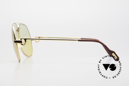 Cartier Vendome Laque - M 80's 90's Luxury Sunglasses, double gradient: green to yellow (also wearable at night), Made for Men and Women