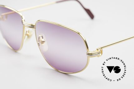 Cartier Romance LC - M Double Gradient Purple Lens, 22ct gold-plated & double-gradient purple lenses, 100% UV, Made for Men and Women
