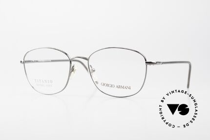 Giorgio Armani 3021 Titanium Frame Square Panto Details