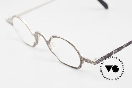 Theo Belgium Eye-Witness DG Designer Eyewear From 1998, very interesting pattern; color 17 (brown-gray marbled), Made for Men and Women