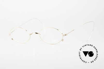 Filou 1900 In the style of antique glasses, oval vintage Filou glasses from 1995, gold-plated, Made for Men and Women