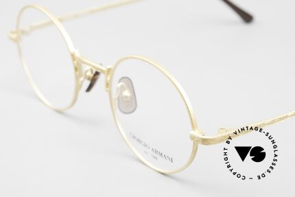 Giorgio Armani 128 Classic Round 80's Frame, sober, timeless style; suitable for every occasion, Made for Men and Women