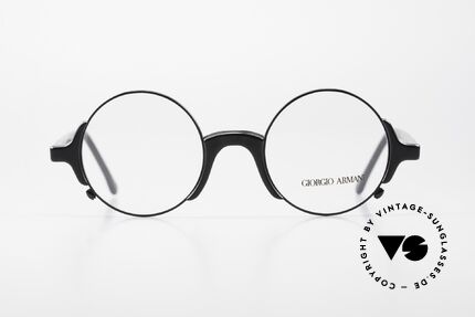 Giorgio Armani 326 Round 90's Designer Specs, round frame design from 1992, dulled-black col. 072, Made for Men