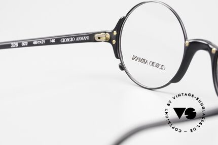 Giorgio Armani 326 Round 90's Designer Specs, the frame can be glazed with progressive prescriptions, Made for Men