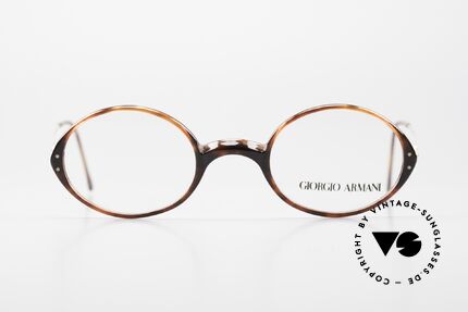 Giorgio Armani 363 90's Unisex Eyeglasses Oval, plain & puristic Armani eyeglasses (unisex design), Made for Men and Women