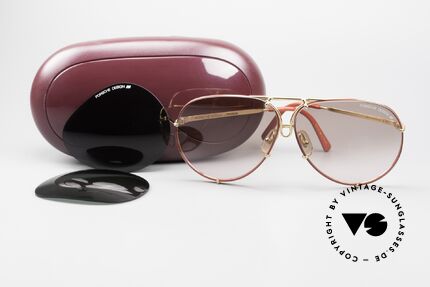 Porsche 5623 Limited Special Edition 80's, interchangeable lenses (red-brown gradient & green), Made for Men and Women