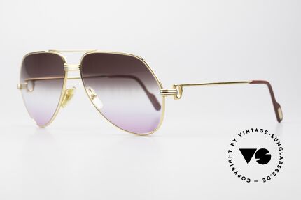 Cartier Vendome LC - M Brown To Pink Gradient Lens, here, Louis Cartier (LC) decor: medium size 59-14, 140, Made for Men and Women