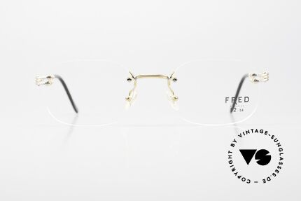 Fred Orcade F2 Square Rimless Luxury Glasses, marine design (distinctive FRED) in top-notch quality!, Made for Men