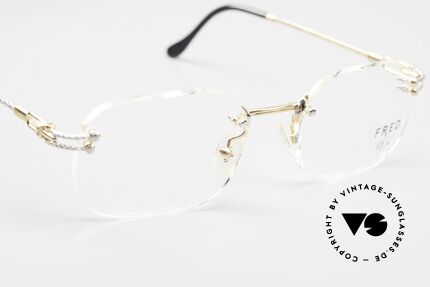 Fred Orcade F2 Square Rimless Luxury Glasses, unworn 90's rarity comes with a Fred box and a JPG case, Made for Men
