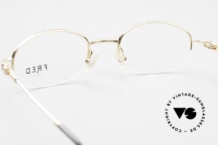 Fred Baleares Rare Oval Luxury Eyeglasses, NO RETRO SPECS, but a bicolored original in size 48/21, Made for Men and Women