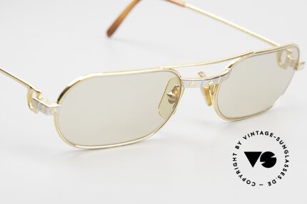 Cartier Must Santos - M Changeable Mineral Lenses, the 22ct gold-plated frame can be glazed with opticals too, Made for Men and Women