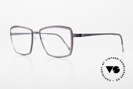 Lindberg 9741 Strip Titanium Women's Frame Vintage Specs, charming frame design and slightly purple colored, Made for Women
