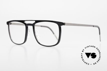 Lindberg 1256 Acetanium Designer Frame Double Bridge, striking frame made of acetate and titan combination, Made for Men and Women