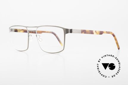 Lindberg 9599 Strip Titanium Men's Designer Frame 2017, striking design in dark grey/graphite & tortoiseshell, Made for Men