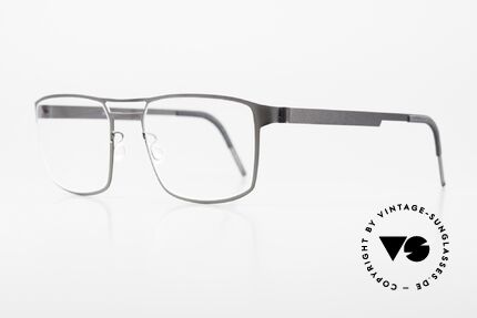 Lindberg 9599 Strip Titanium Men's Eyeglasses from 2017, striking frame design with dark grey-graphite finish, Made for Men