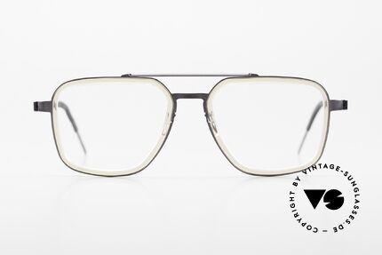 Lindberg 9743 Strip Titanium Men's Glasses Double Bridge, model 9743, GR00, size 49-18, T407-135 & col. PU14, Made for Men