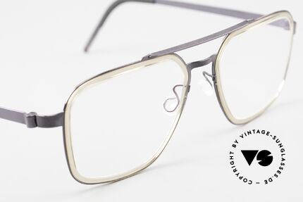 Lindberg 9743 Strip Titanium Men's Glasses Double Bridge, unworn, new old stock with original case by Lindberg, Made for Men
