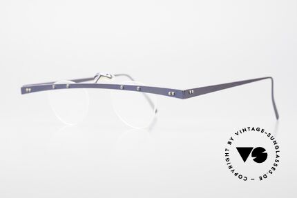 Theo Belgium Tita IV 8 Extraordinary Vintage Glasses, the clear DEMO lenses are fixed with screws at the frame, Made for Men and Women