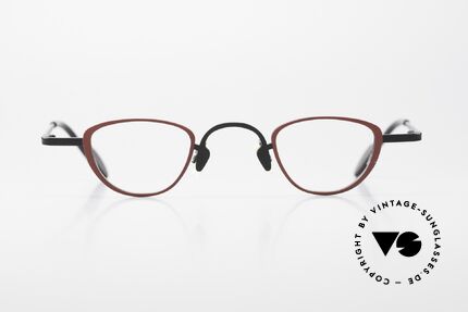 Theo Belgium Bow Tie Women's Reading Specs Titan, striking ladies vintage eyeglasses in size 35/31, Made for Women