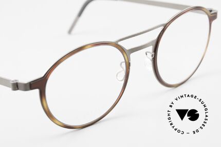 Lindberg 9739 Strip Titanium Round Double Bridge Glasses, unworn, new old stock with original case by Lindberg, Made for Men