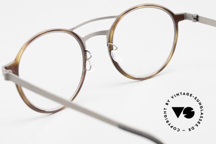 Lindberg 9739 Strip Titanium Round Double Bridge Glasses, orig. DEMO lenses can be replaced with prescriptions, Made for Men
