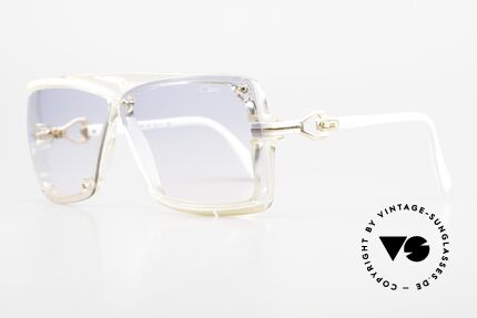Cazal 859 West Germany 1980's Cazal, col. 192: crystal/white; lenses: baby-blue / pink, Made for Men and Women