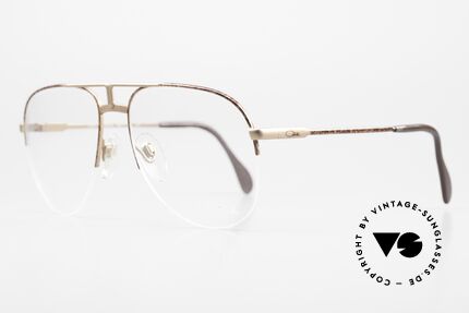 Cazal 717 Old 80's Glasses Semi Rimless, half rimless aviator design (1. class comfort), Made for Men