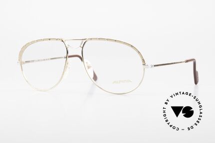 Alpina M1F767 Rare 90's Aviator Eyeglasses Details