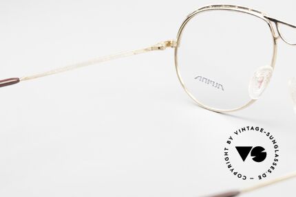 Alpina M1F767 Rare 90's Aviator Eyeglasses, clear demo lenses can be replaced with prescriptions, Made for Men