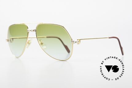 Cartier Vendome Santos - M Green To Blue Gradient Lens, Santos Decor (with 3 screws): MEDIUM size 59-16, 140, Made for Men and Women