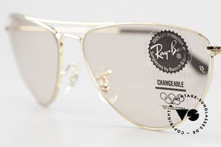Ray Ban Fashion Metal 1 Ray Ban USA Changeable Lens, 1990's modified 'aviator design' by Ray Ban, USA, Made for Men and Women