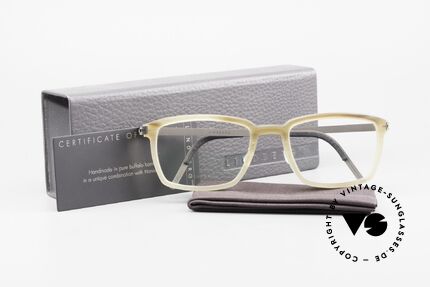 Lindberg Horn 1808 Buffalo Horn Titanium Frame, Size: medium, Made for Men