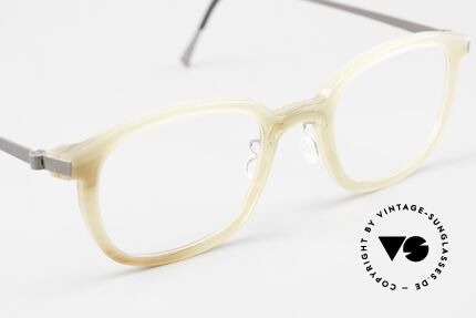 Lindberg Horn 1801 Buffalo Horn Titan Glasses, every model (made of horn) looks individual / unique, Made for Men and Women