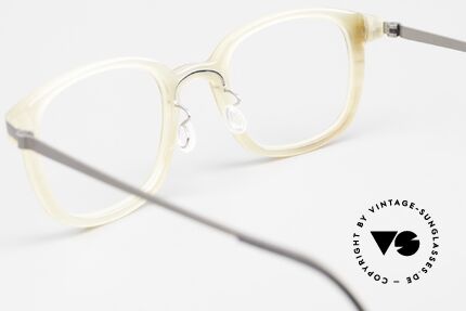 Lindberg Horn 1801 Buffalo Horn Titan Glasses, unworn, with original Lindberg case, cloth & booklet, Made for Men and Women
