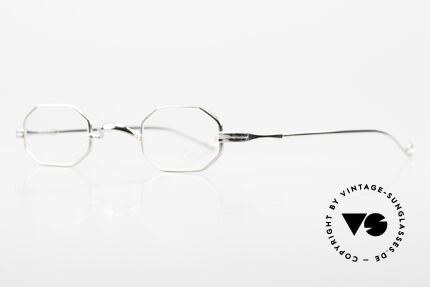 Lunor II 01 Octagonal Frame Platinum, full rimmed, PLATINUM-plated: precious TOP quality, Made for Men and Women