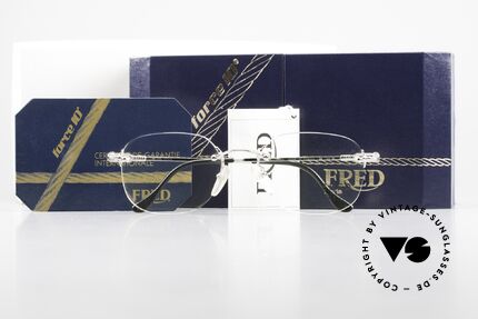 Fred Fidji F1 Rimless Luxury Frame Platinum, Size: large, Made for Men and Women