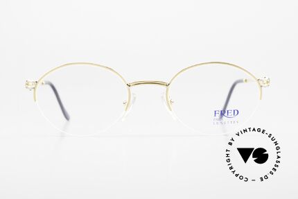 Fred Feroe - M Rare Oval Luxury Eyeglasses, marine design (distinctive Fred) in high-end quality!, Made for Men and Women